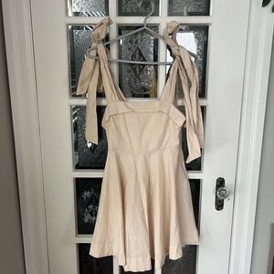 Mable Soft Cream Linen Dress | Coastal Feminine | Size Small